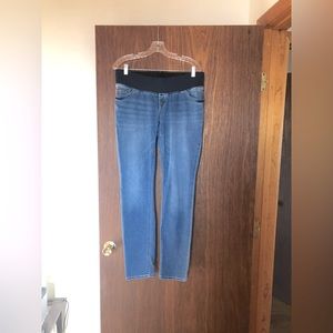 Old Navy Maternity Jeans 8 Long Women’s stretchy band blue pregnancy tall